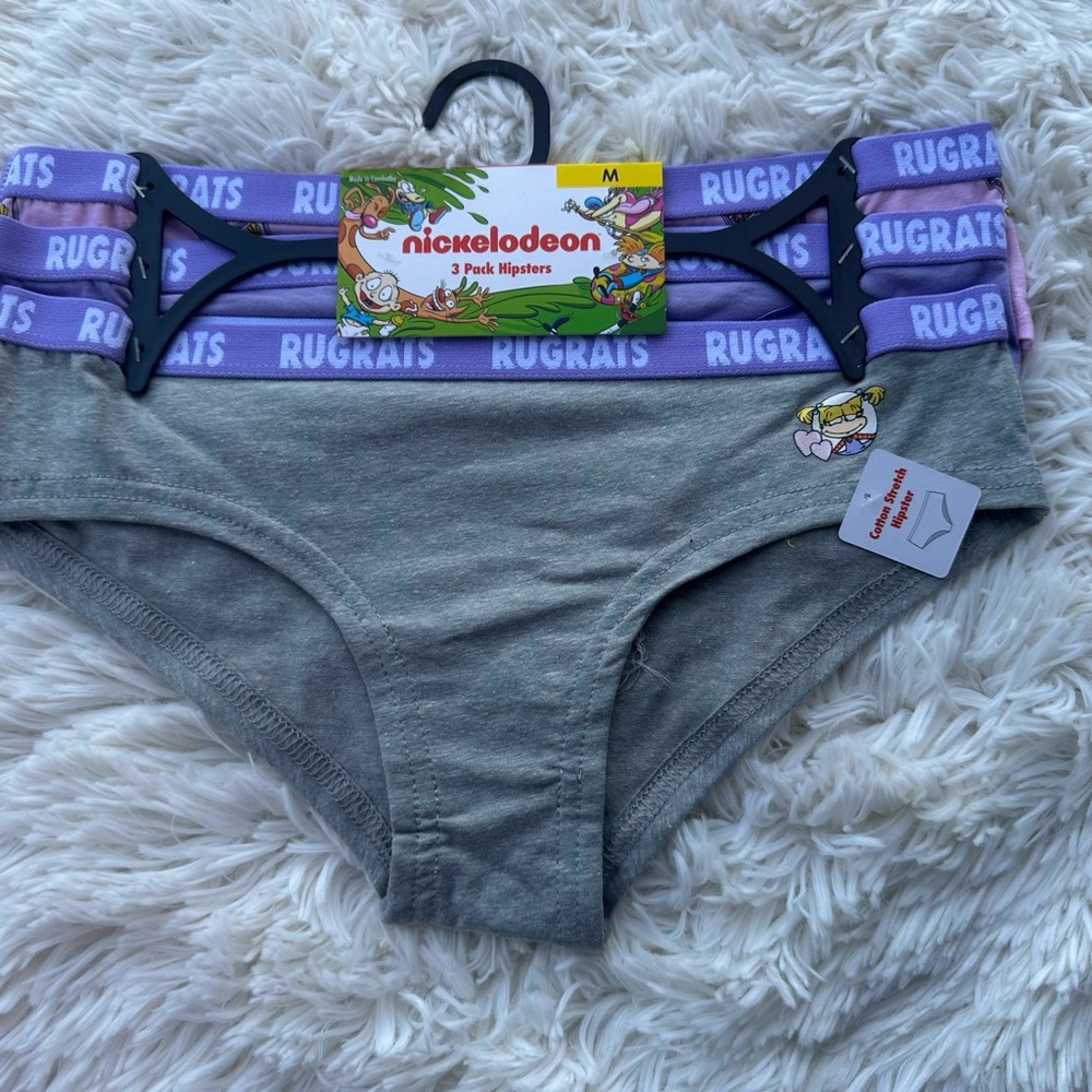 Nickelodeon Rugrats Hipster Underwear - Gray and Purple size medium